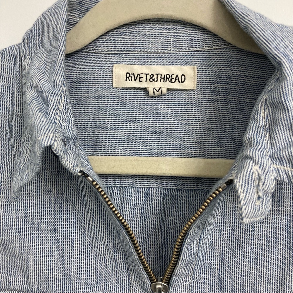 Rivet And Thread Striped Popover Top - image 4